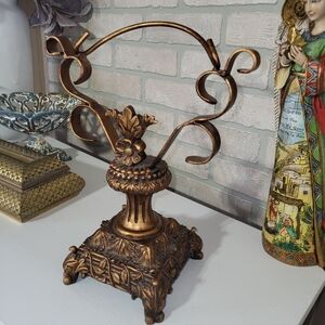 Rare Decorative RESIN & Metal Display Stand For Small Or Large Plates /Table Top